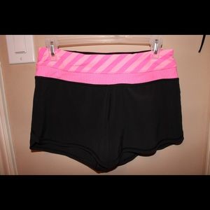 Black and pink lulu lemon shorts